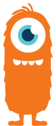Orange monster character illustration